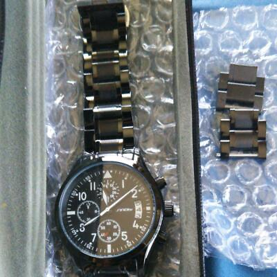 #ad Chronograph Men#x27;s Watch Wristwatch Black #WP61IC