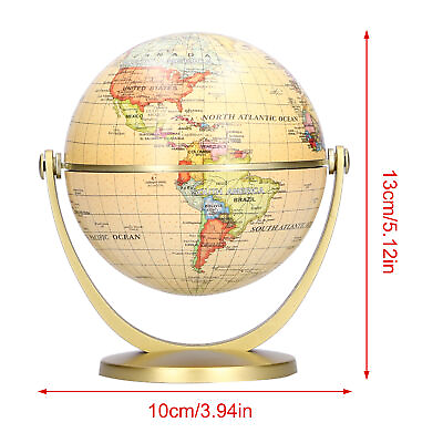 #ad Mini World Map Globe English Edition Desktop Rotating Earth Geography Globe MU