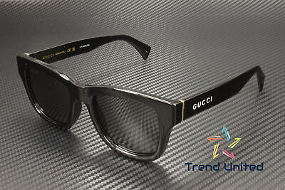 #ad GUCCI GG1135S 002 Rectangular Squared Injection Black Grey 51 m Men#x27;s Sunglasses