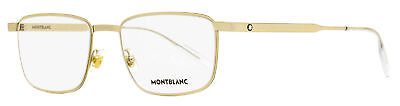 #ad #ad Montblanc Rectangular Eyeglasses MB0146O 002 Gold 51mm