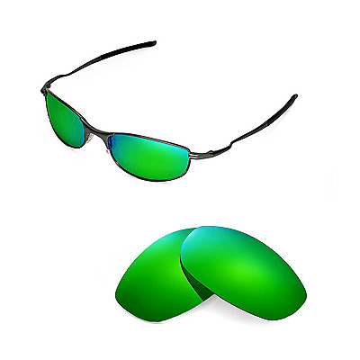 #ad New Walleva Polarized Emerald Replacement Lenses For Oakley Tightrope Sunglasses