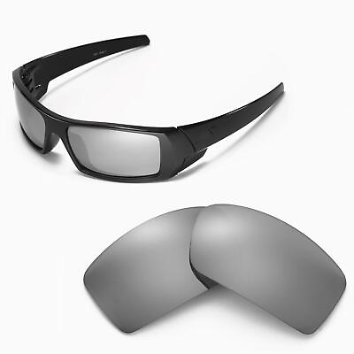 #ad New Walleva Polarized Titanium Replacement Lenses For Oakley Gascan Sunglasses