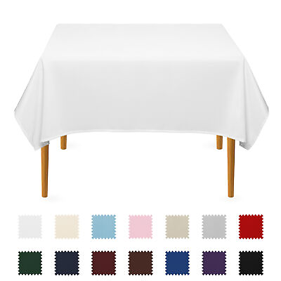#ad Square Wedding Banquet Polyester Fabric Tablecloth Many Colors