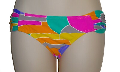 #ad Raisins geometric multicolor hipster bikini bottom size S swimsuit new
