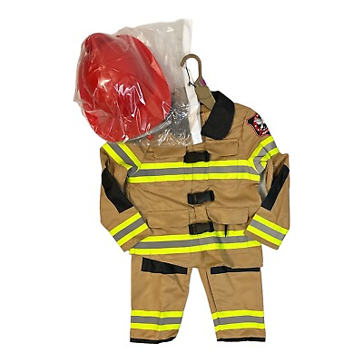 #ad Disguise Unisex Kid#x27;s Halloween Dress Up Firefighter Costume M 8 10 $24.99