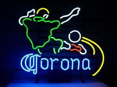#ad 17quot;x14quot;Corona Extra Light Soccer Neon Sign Light Beer Bar Pub Wall Hanging Decor