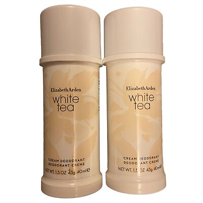 #ad 2X Elizabeth Arden White Tea Cream Deodorant 1.5 oz Each New of Two