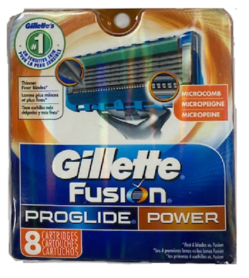 #ad Gillette Fusion Proglide Power Refill Razor Blade Cartridges 8 Ct.