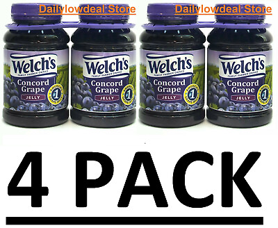 #ad 4 Pack Welch#x27;s Concord Grape Jelly 30 oz. *FREE SHIPPING* FRESH NEW STOCK