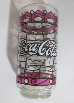 #ad Enjoy Coca Cola Tiffany Glass 14 oz