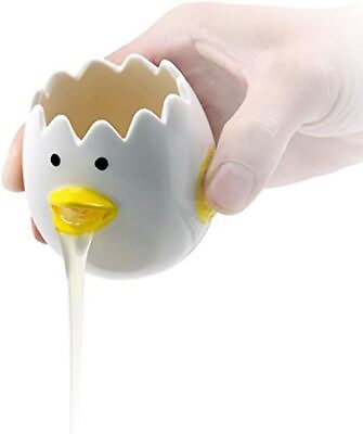 #ad LuoCoCo Cute Egg Separator Ceramics Vomiting Chicken Egg Yolk White Separator