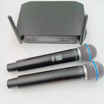 #ad GLXD4 BETA58A UHF 520 580 HZ Professional Wireless Microphone System 2 Mics HOT