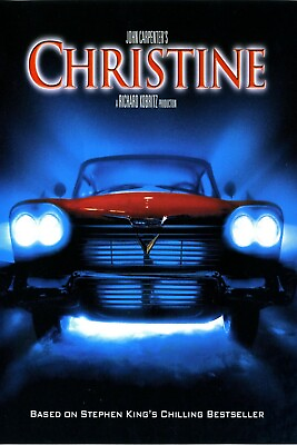 #ad 1983 Christine Movie Poster 11X17 1958 Plymouth Fury Arnie Horror 🚗🍿