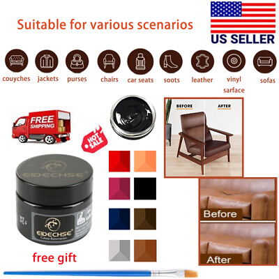 #ad Leather Repair Cream Gel Kit Filler Restore Car Seat Sofa Scratch Holes Advanced $7.35