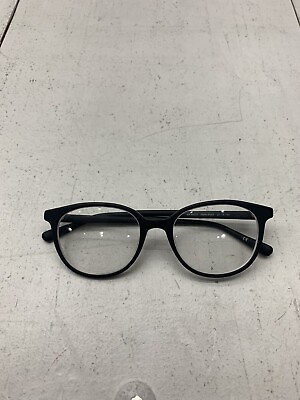 #ad Mens Matte Black Round Eyeglass Frames Size 51 18 140