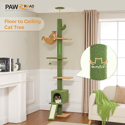 #ad PAWZ Road Cat Tree Tower Scratching Post Floor to Ceiling Cat Scratcher Condo