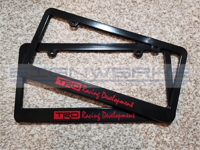 #ad TRD License Plate Frame Toyota Racing FRS A90 RCF RC ISF Style New Pair