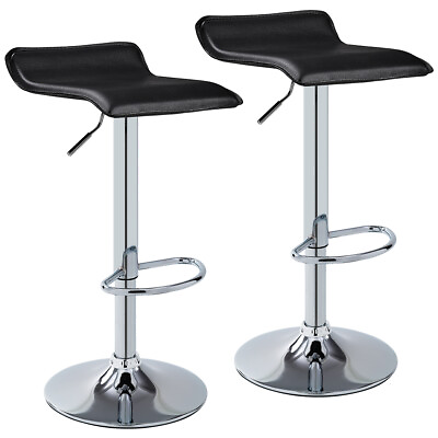 #ad Duhome Modern Counter Bar Stool Curved Swivel Adjustable Barstools Set of 2