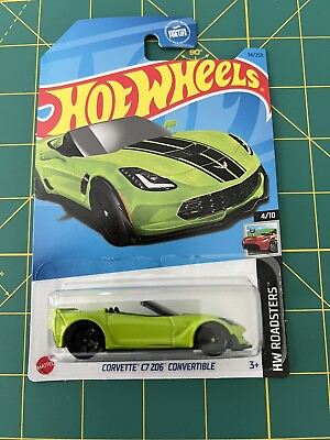 #ad 2023 HOT WHEELS CORVETTE C7 Z06 CONVERTIBLE DOLLAR GENERAL EXCLUSIVE LIME GREEN
