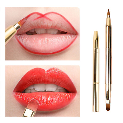 #ad UK Retractable Lip Brush Lipstick Makeup Tool Lip Eyeliner Cosmetic Portable $2.59