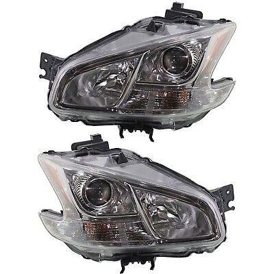 #ad HID Headlight Assembly with Clear Lens Left and Right For 2009 14 Nissan Maxima