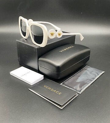 #ad Versace Women#x27;s VE4434 314 87 54mm Optical White w Dark Grey Lenses Sunglasses
