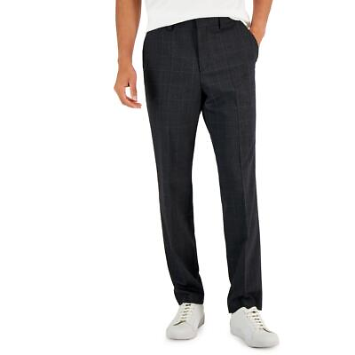 #ad Hugo Mens Gray Wool Blend Glen Plaid Separate Suit Pants Trousers 32R BHFO 9045