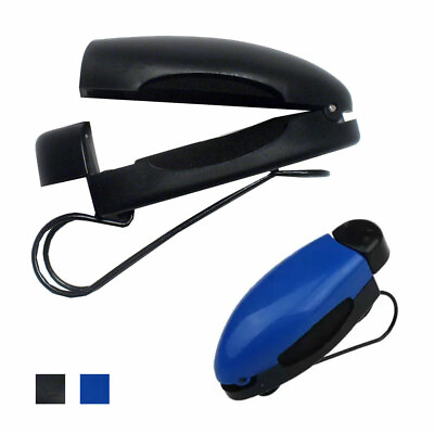 #ad Car Sunglass Visor Clip Sunglasses Eyeglass Auto Holder Plastic Black Blue New