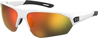 #ad New Under Armour Sunglasses UAR 0001 G S 04NL 50 Playmaker White Orange 72mm