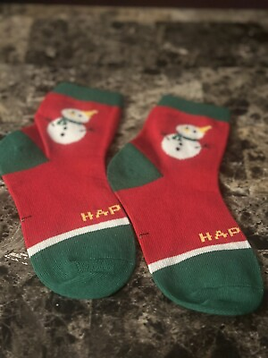 #ad Holiday Kids Novelty Slipper Socks Toddlers BoysGirls Snowflakes Snowman 1 Pair