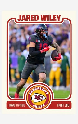 #ad Jared Wiley Kansas City Chiefs ACEO Custom Football Card 2024 NFL Draft