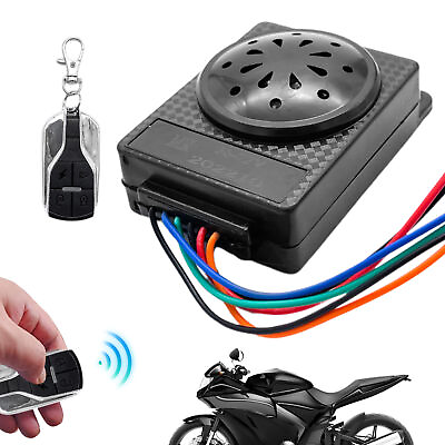 #ad 125dB Electric Anti Theft Vibration Motorcycle Bike Alarm Remote Security Set