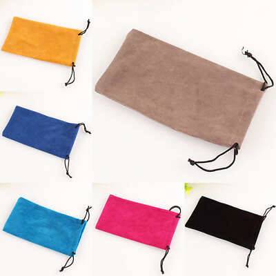 #ad Eyeglasses Sunglasses Drawstring Bag Portable Soft Pouch Case Storage Organizer