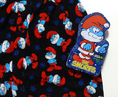 #ad Papa Smurf Boxer Shorts and Collector Smurf Tin Storage Box Mens NWT