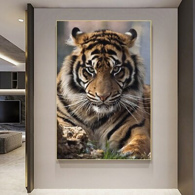 #ad Tiger Canvas Painting Animal Wall Art Poster Prints Wall Picture Home Decor Art