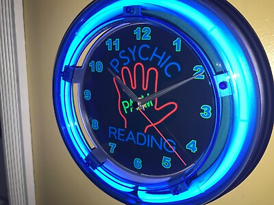 #ad Psychic Palm Reading Business Neon Advertising Wall Clock Sign