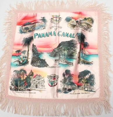 #ad Home Front: Pillow Cover Panama Canal Culebra Cut etc. $12.95