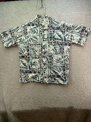 #ad Hilo Hattie Shirt Men’s L Colorful The Hawaiian Original Button Up Camp Pocket