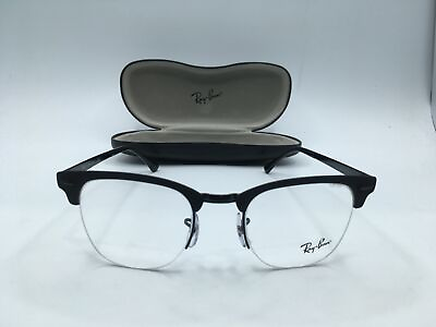 #ad Ray Ban CLUBMASTER METAL Unisex Black Frame Demo Lens Square Eyeglasses 50MM