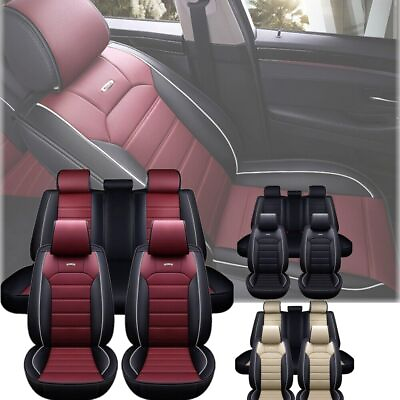 #ad Leather Car Seat Cover Full Set Protector For Toyota Rav4 2019 2023 LE XLE XSE