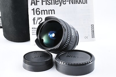 #ad MINT NIKON AF Fisheye NIKKOR 16mm f 2.8 D Wide Angle Lens Camera JAPAN 603170