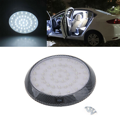 #ad Carbon Fiber Style 46 LED Car Interior Indoor Roof Ceiling Dome Light White Lamp