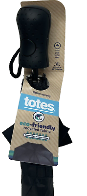 #ad Totes Eco Friendly Recycled Fabric 1 Person 42quot; Black Umbrella SH