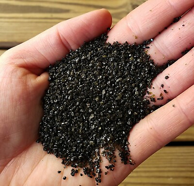 #ad Black Aquarium Sand WASHED READY FOR USE Medium Grain Substrate 12 25 45LBS $5.95