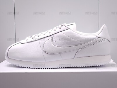 #ad Men#x27;s Nike Cortez Prm Leather 2024 All White Triple White Classic All Sizes