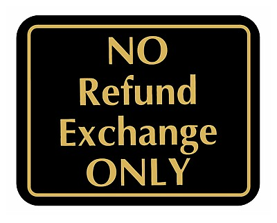 #ad NO REFUND EXCHANGE ONLY Sign Retail Store Merchandise Business Store Sale Signs $7.69