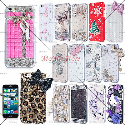 #ad New 3D Bling Design Luxury Handmade Crystal Diamante Case Cover For Apple iPhone