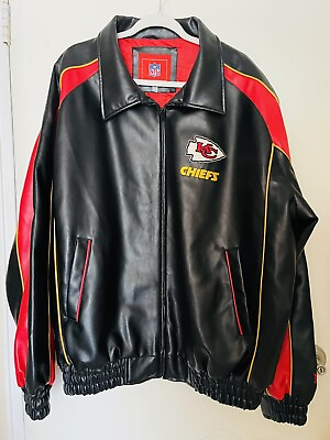 #ad Kansas City Chiefs Genuine Leather Jacket
