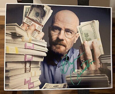#ad Bryan Cranston signed Breaking Bad 11x14 Photo Stacks of Money