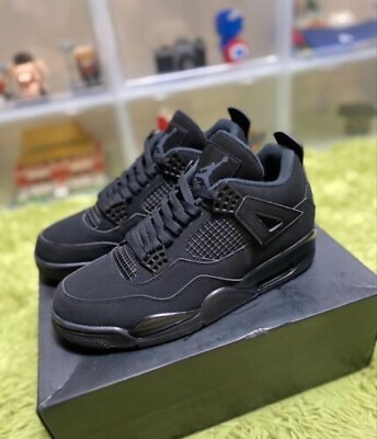 #ad Nike Air Jordan 4 Black Men#x27;s Basketball Shoes